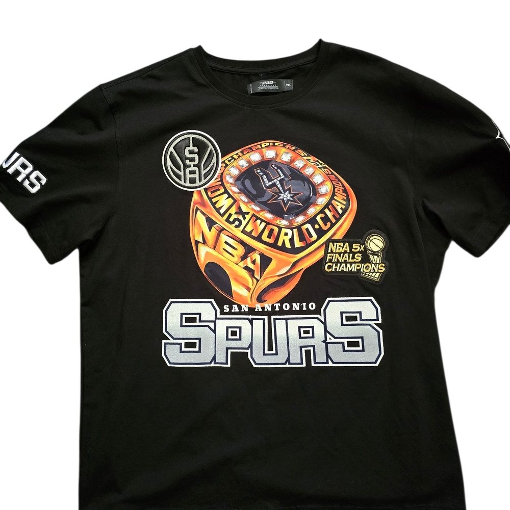 Y2K vintage shirt San Antonio Spurs 5 times champions.".